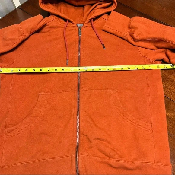 American Giant Classic Mens M Orange full Zip-Up heavy cotton Hoodie sweatshirt - Picture 6 of 14